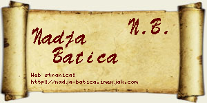 Nadja Batica vizit kartica
